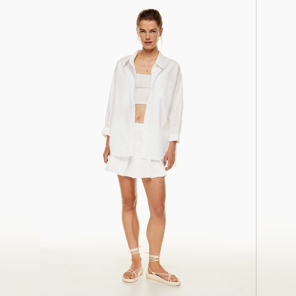 Aritzia Wilfred Free Relaxed Poplin Shirt Sz M - Picture 2 of 9